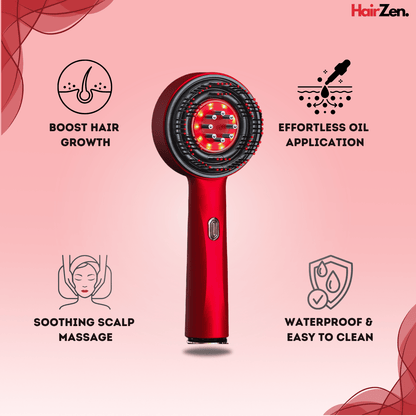 HairZen™ Red Light Therapy Scalp Massage Comb